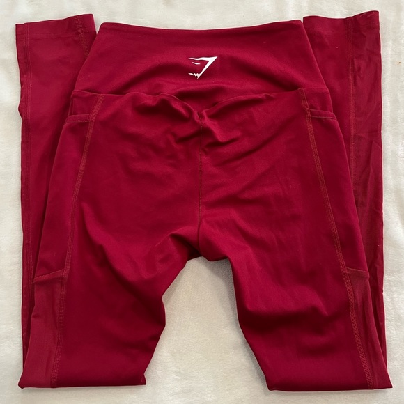 Gymshark Pants - Gymshark Red Wine Training Leggings Small